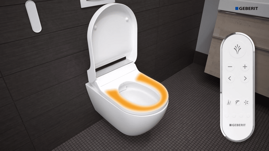 Geberit AquaClean Tuma Comfort bidetsæde med toiletskål.