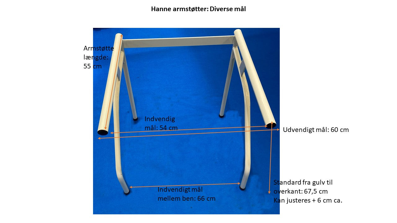 Hanne armstøtter - løst gulvstående armstøtter uden fastgørelse