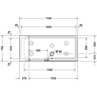 Duravit Shower + Badekar med walk-in funktion.